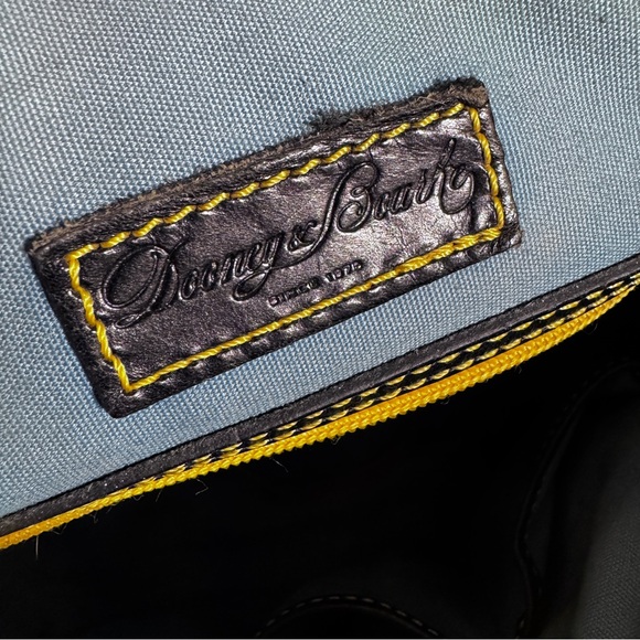 Dooney & Bourke Signature Rainbow DB 1975 Logo Monogram Leather Satchel Bag RARE - Picture 5 of 16